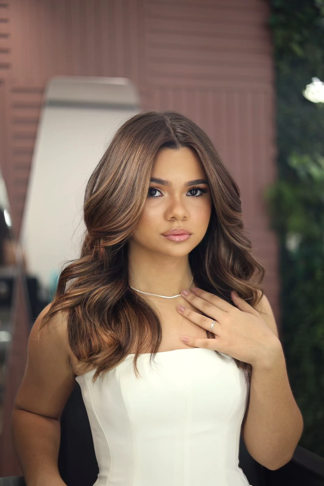 Produção de cabelo com acabamento editorial